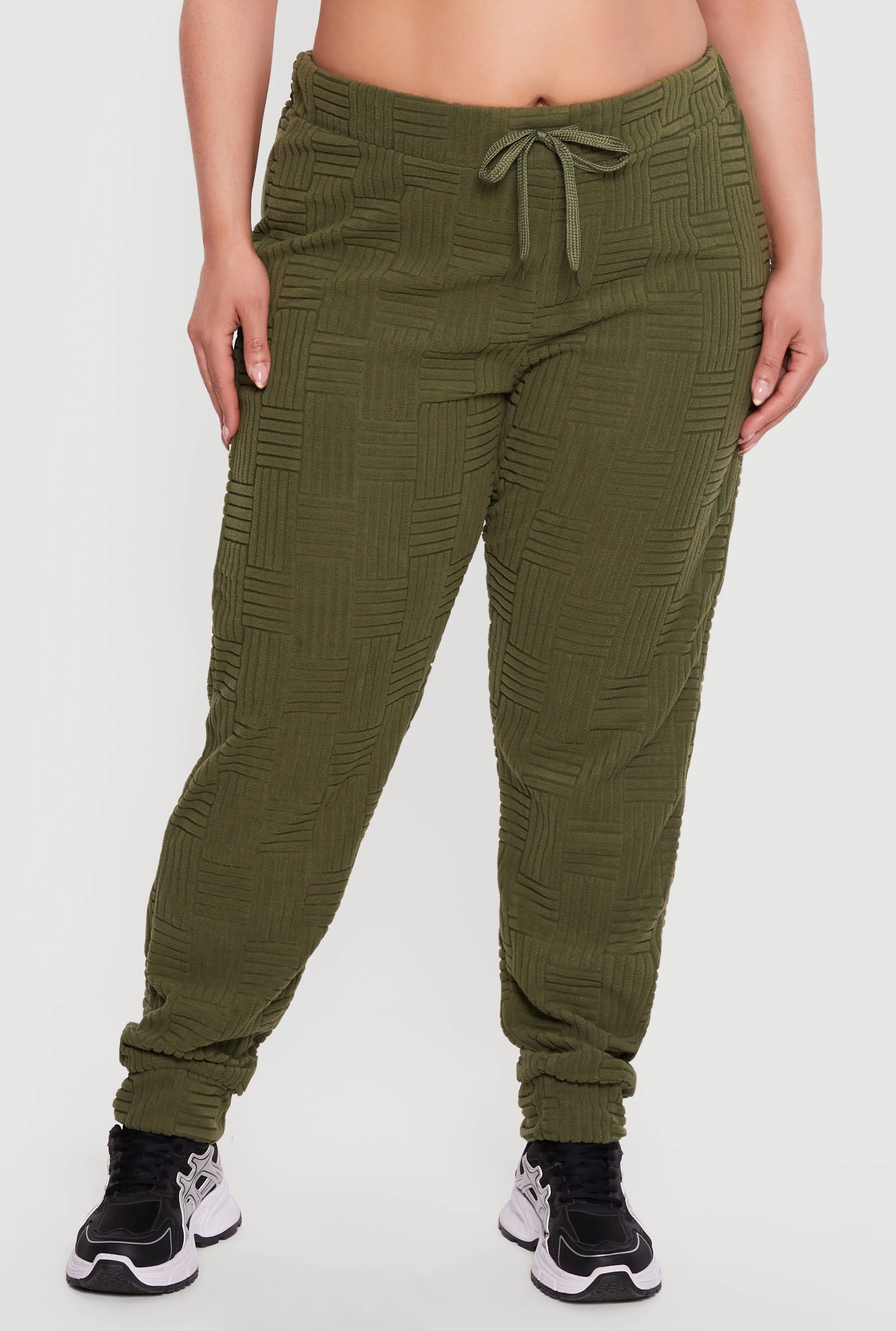 Plus Size Geometric Terry Cloth Drawstring Waist Sweatpants sold by Rainbow product image thumbnail 3