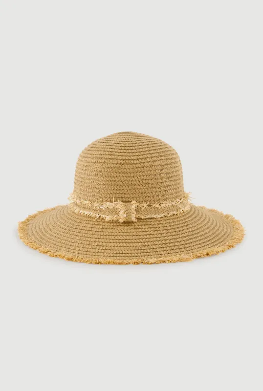 Frayed Floppy Sun Hat made by Rainbow