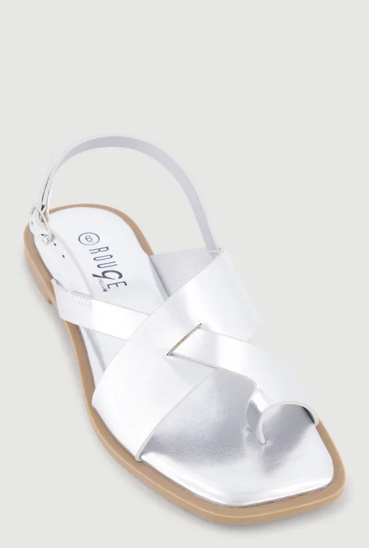 Open Toe Loop Ankle Strap Sandals made by Rainbow