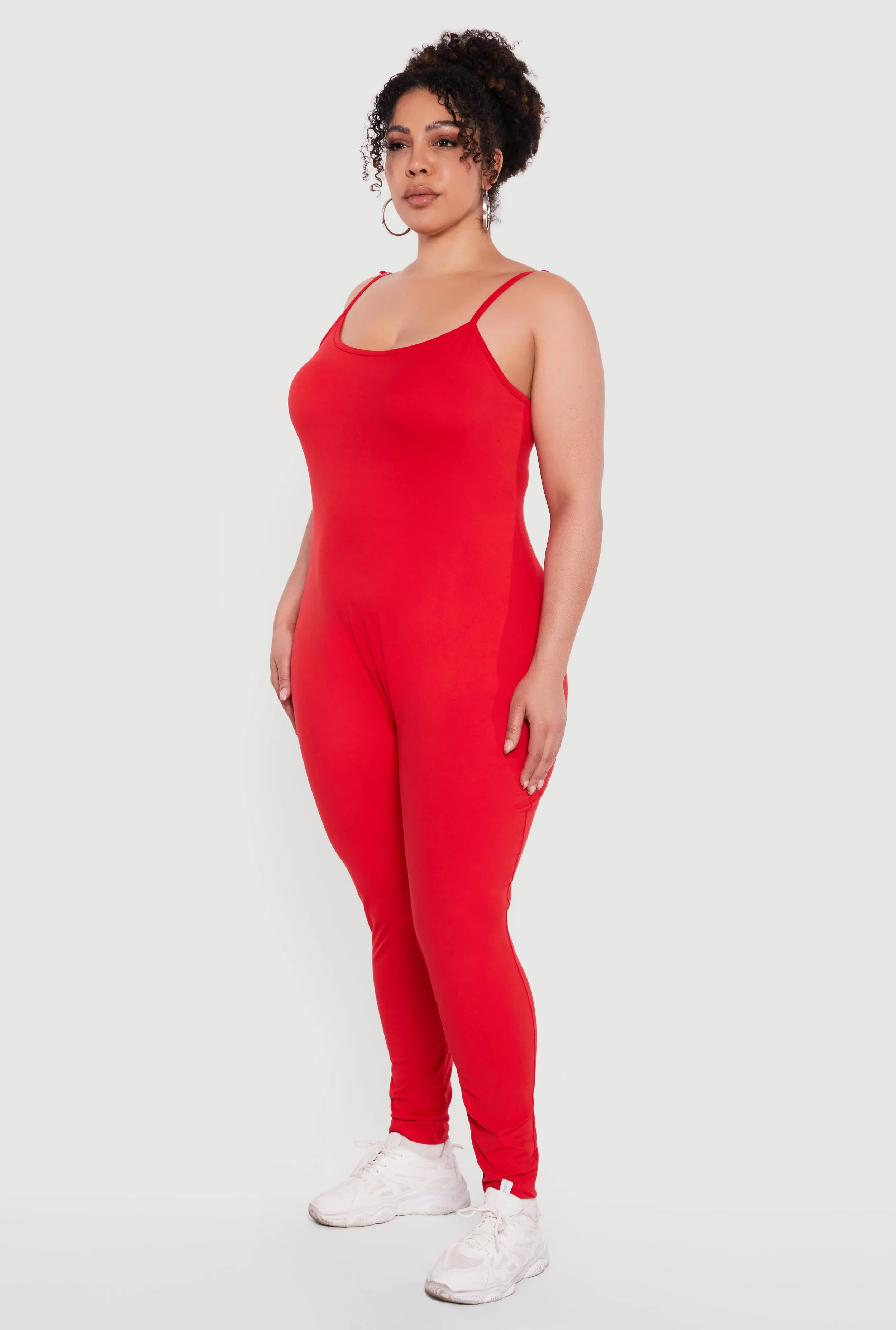 Plus Size Scoop Neck Spaghetti Strap Catsuit sold by Rainbow product image thumbnail 2