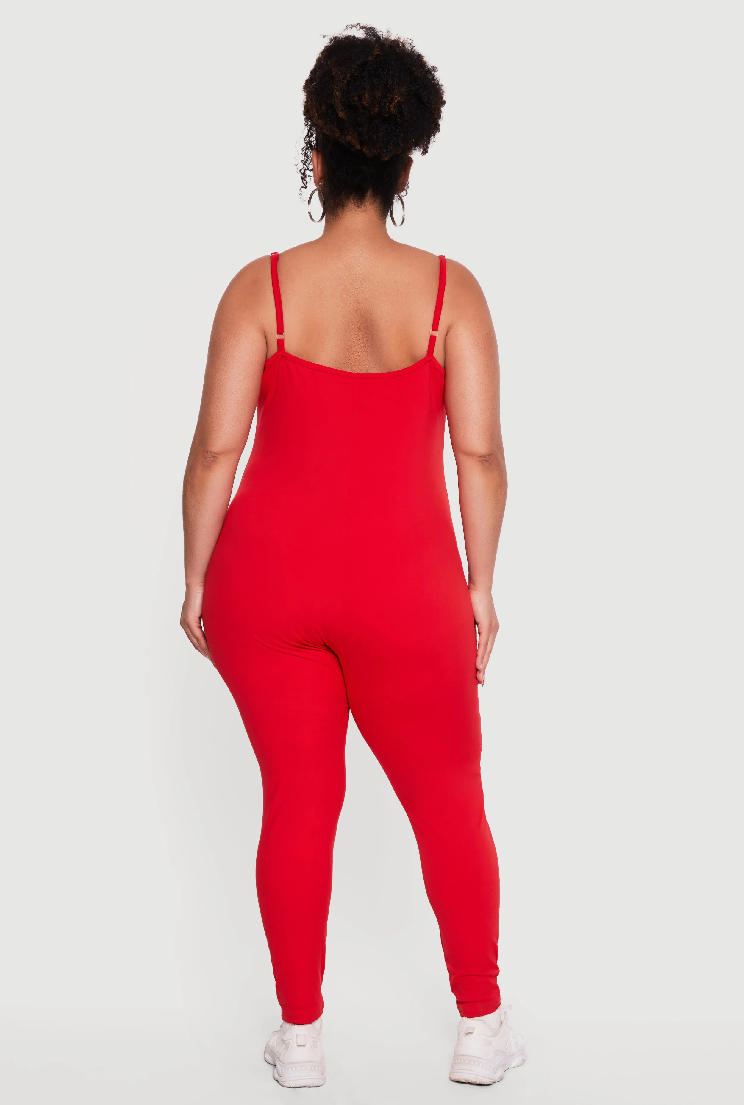 Plus Size Scoop Neck Spaghetti Strap Catsuit sold by Rainbow product image thumbnail 3