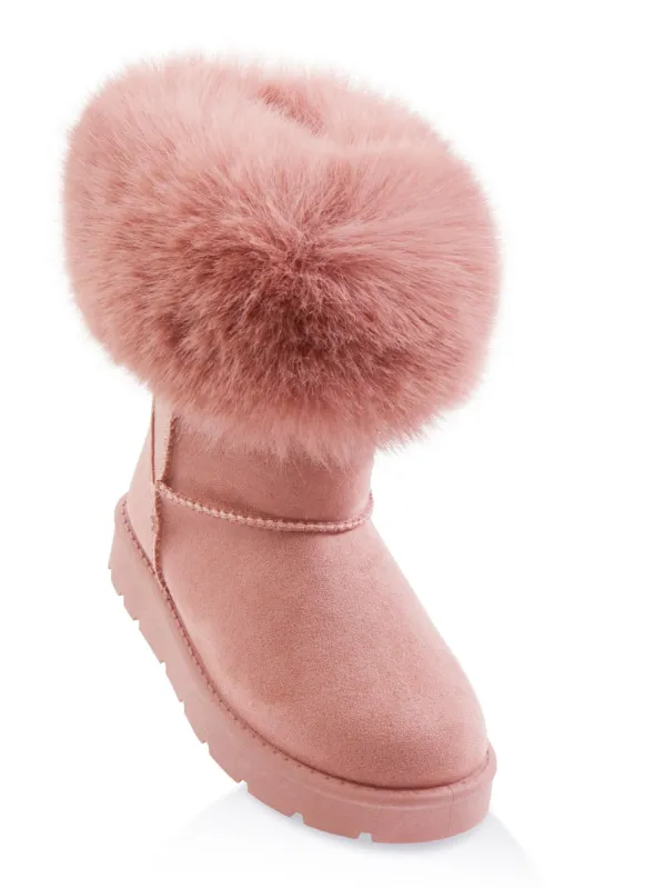 Faux Fur Cuff Boots sold by Rainbow