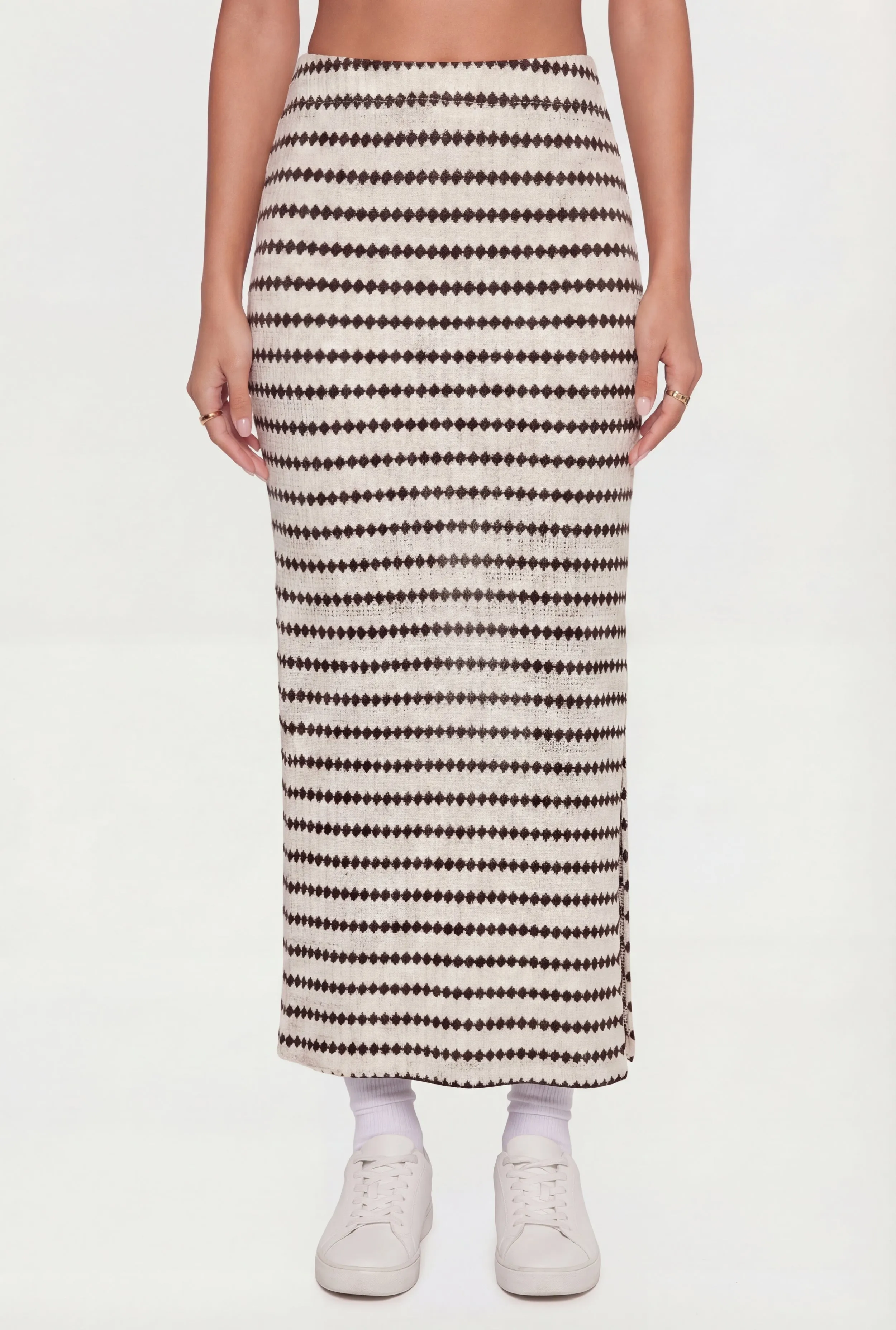 Geometric Striped Maxi Skirt sold by Rainbow product image thumbnail 3