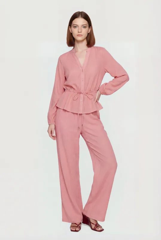 Textured Knit High Waisted Wide Leg Pants made by Rainbow