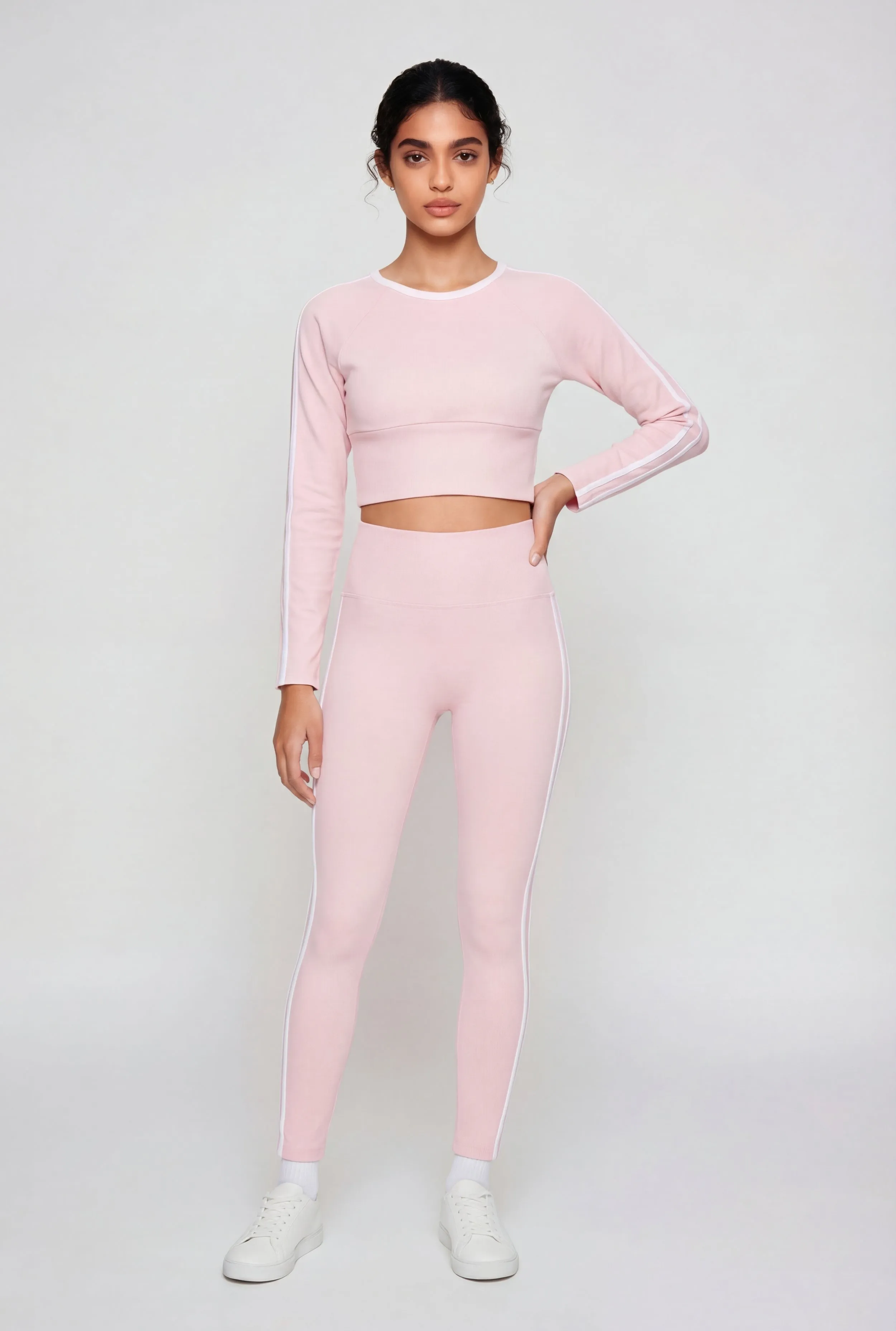 Varsity Stripe Side Seamless Leggings sold by Rainbow
