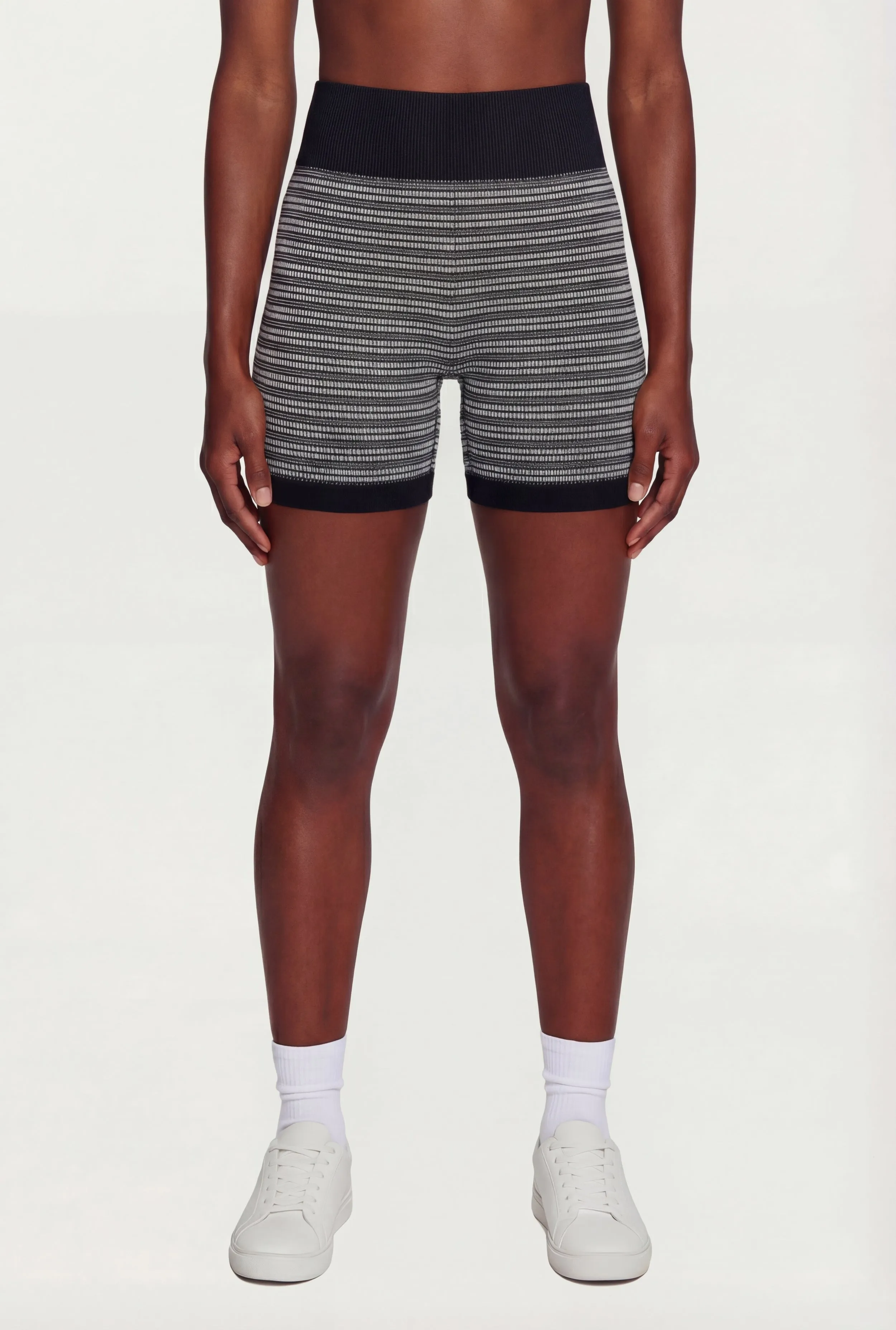 Striped Seamless High Waisted Bike Shorts sold by Rainbow product image thumbnail 3