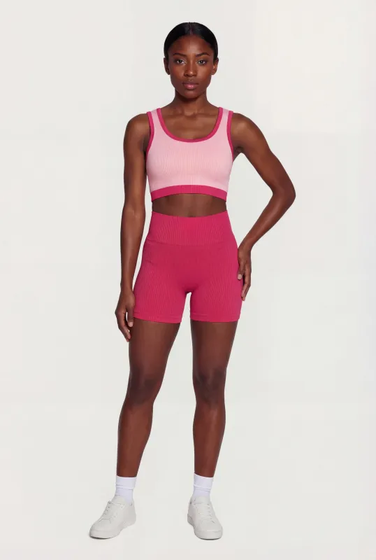 Seamless Ribbed Bike Shorts made by Rainbow