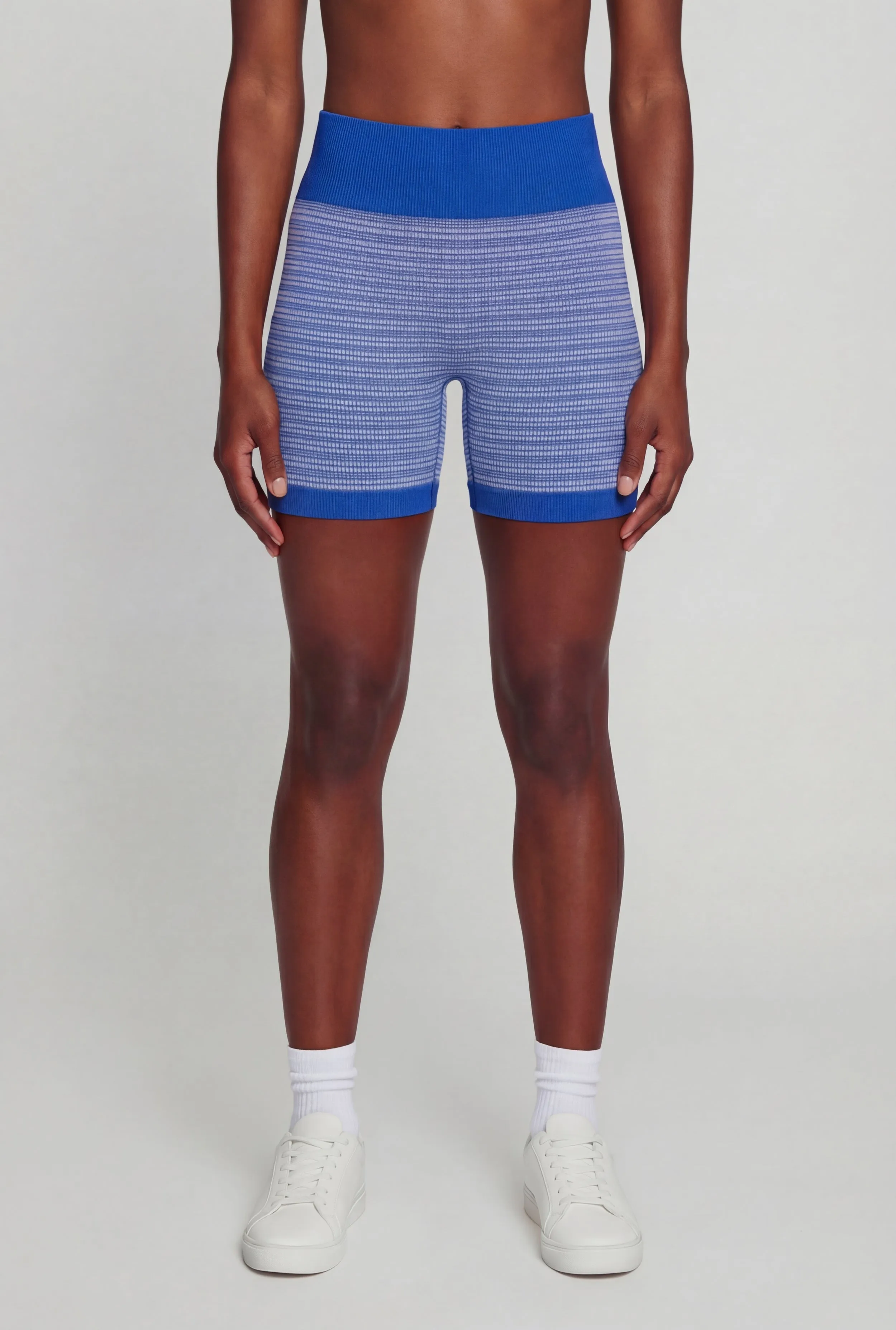 Striped Seamless High Waisted Bike Shorts sold by Rainbow product image thumbnail 3