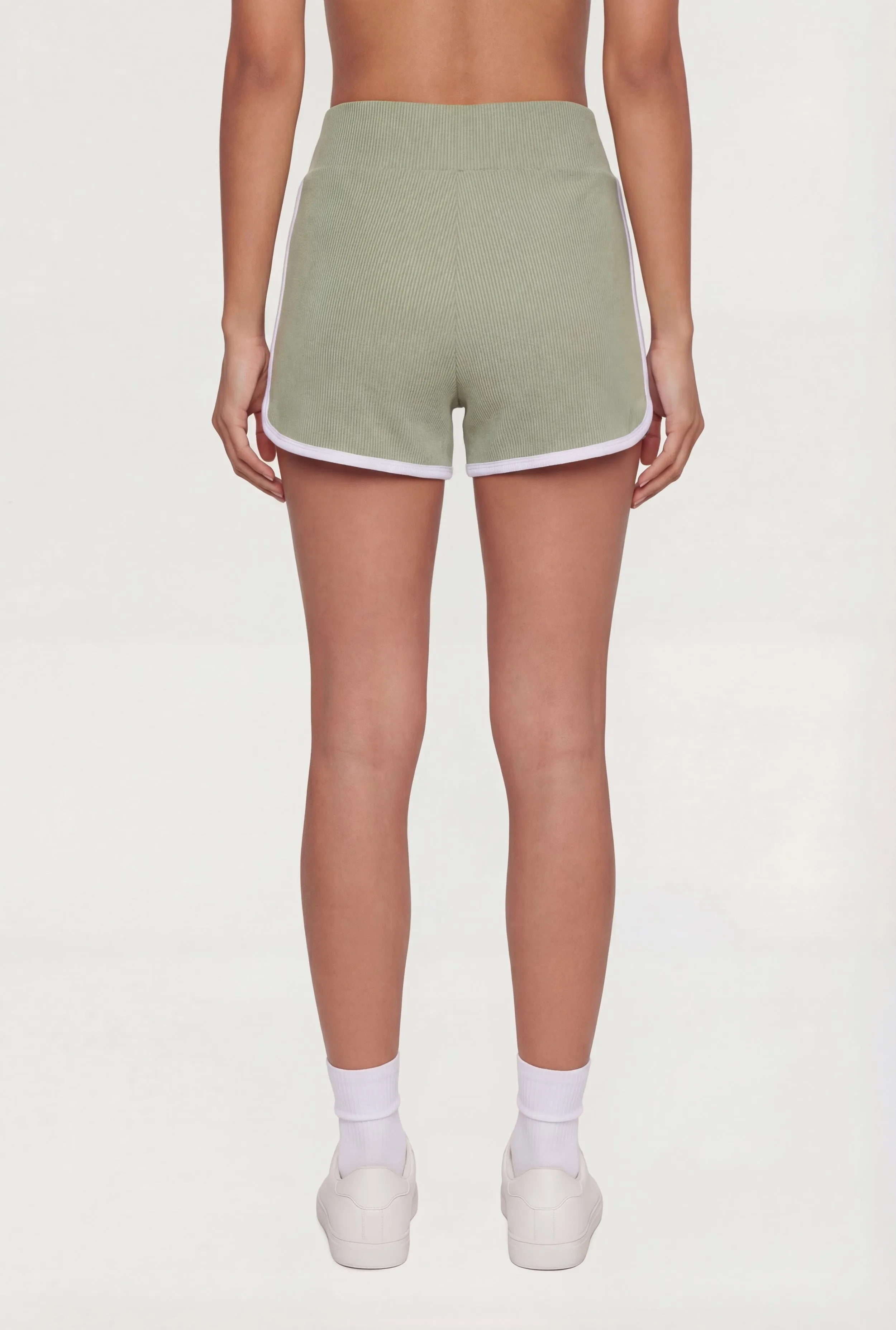 Contrast Piping Ribbed Dolphin Shorts sold by Rainbow product image thumbnail 5