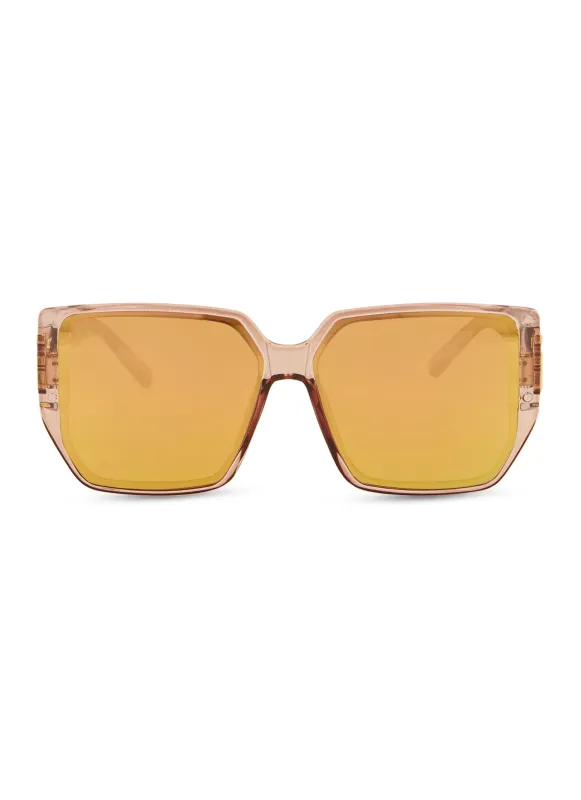 Metallic Temple Detail Sunglasses made by Rainbow