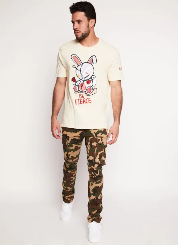 Mens Twill Camo Cargo Pants made by Rainbow