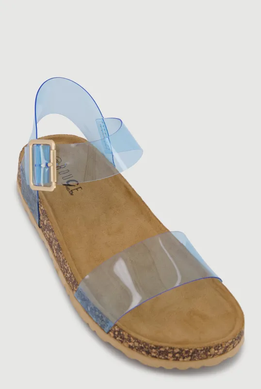 Ankle Strap Open Toe Cork Footbed Sandals made by Rainbow