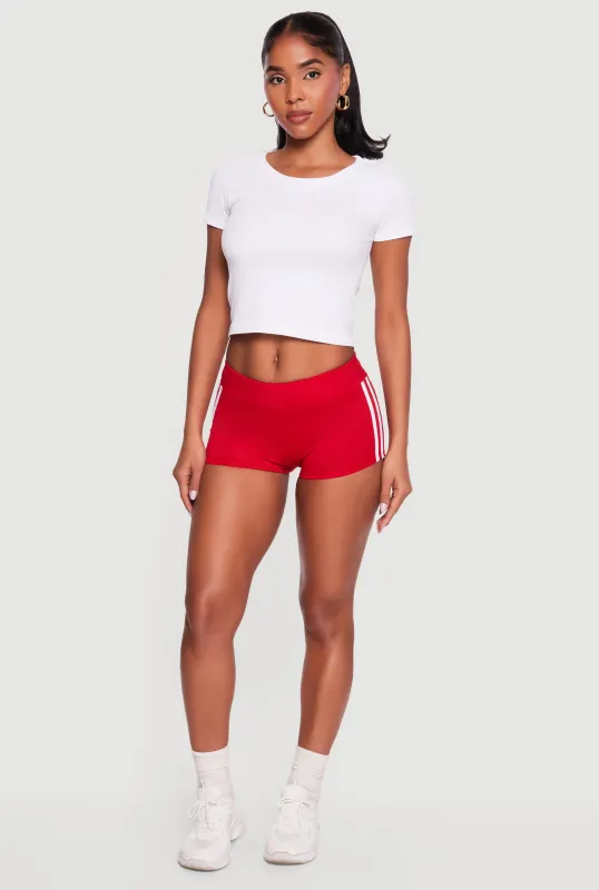 Varsity Stripe Active Shorts made by Rainbow