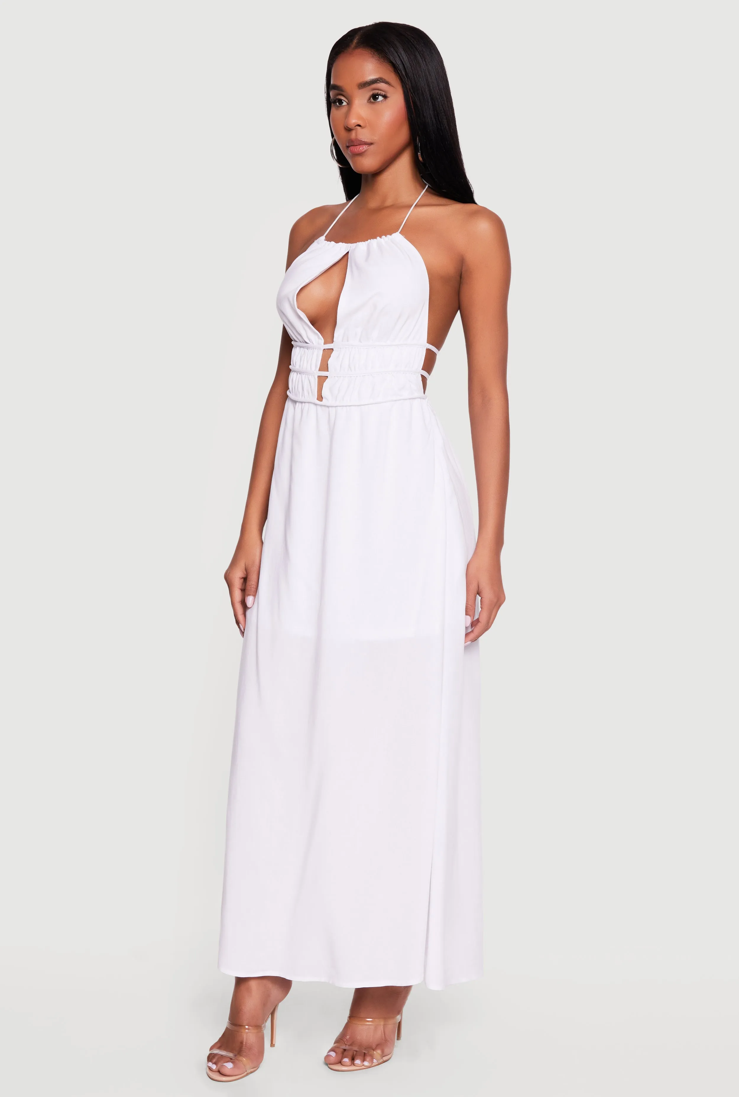 Strappy Tie Back Halter Maxi Dress sold by Rainbow product image thumbnail 2