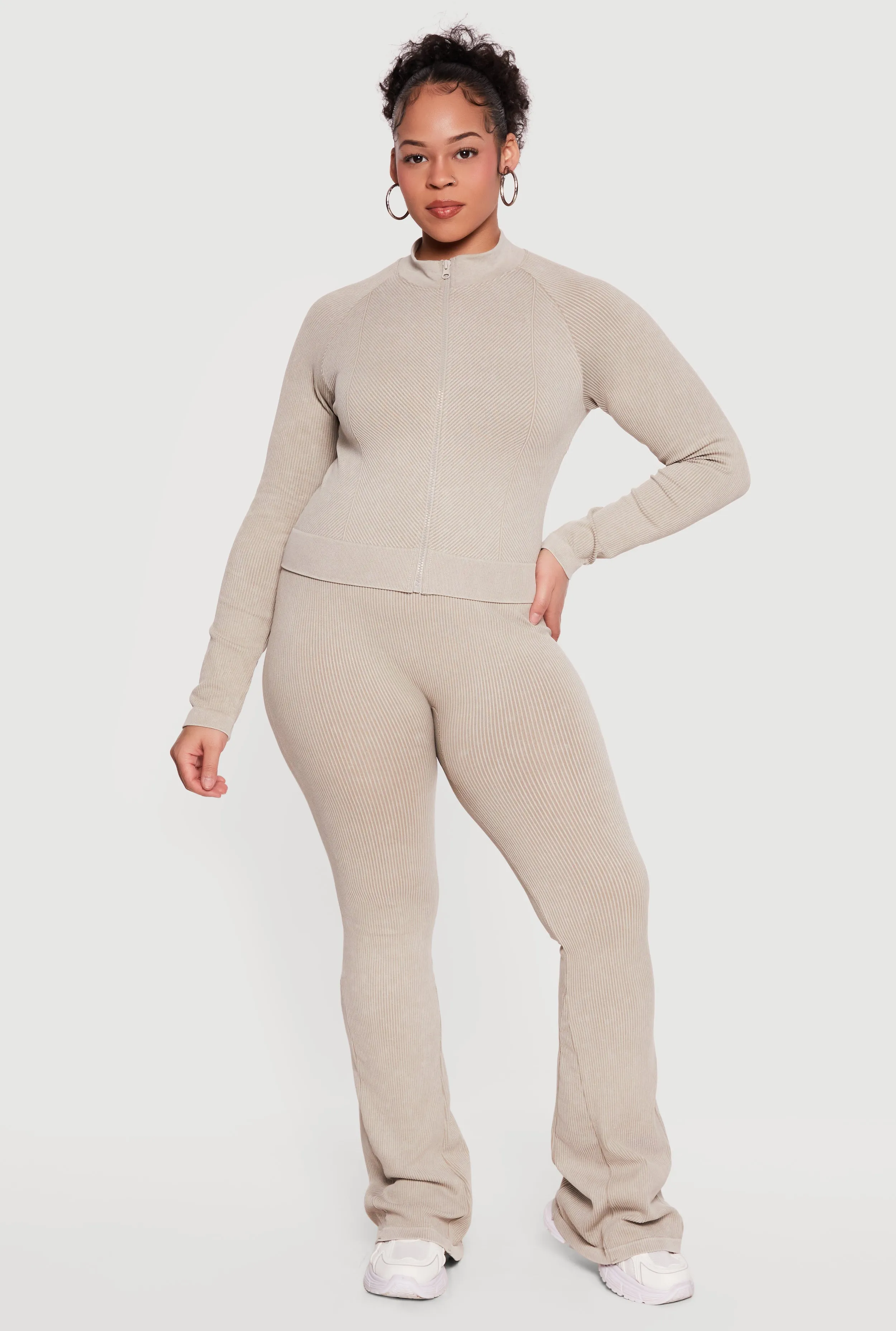 Plus Size Acid Wash High Waisted Boot Cut Leggings sold by Rainbow product image thumbnail 4
