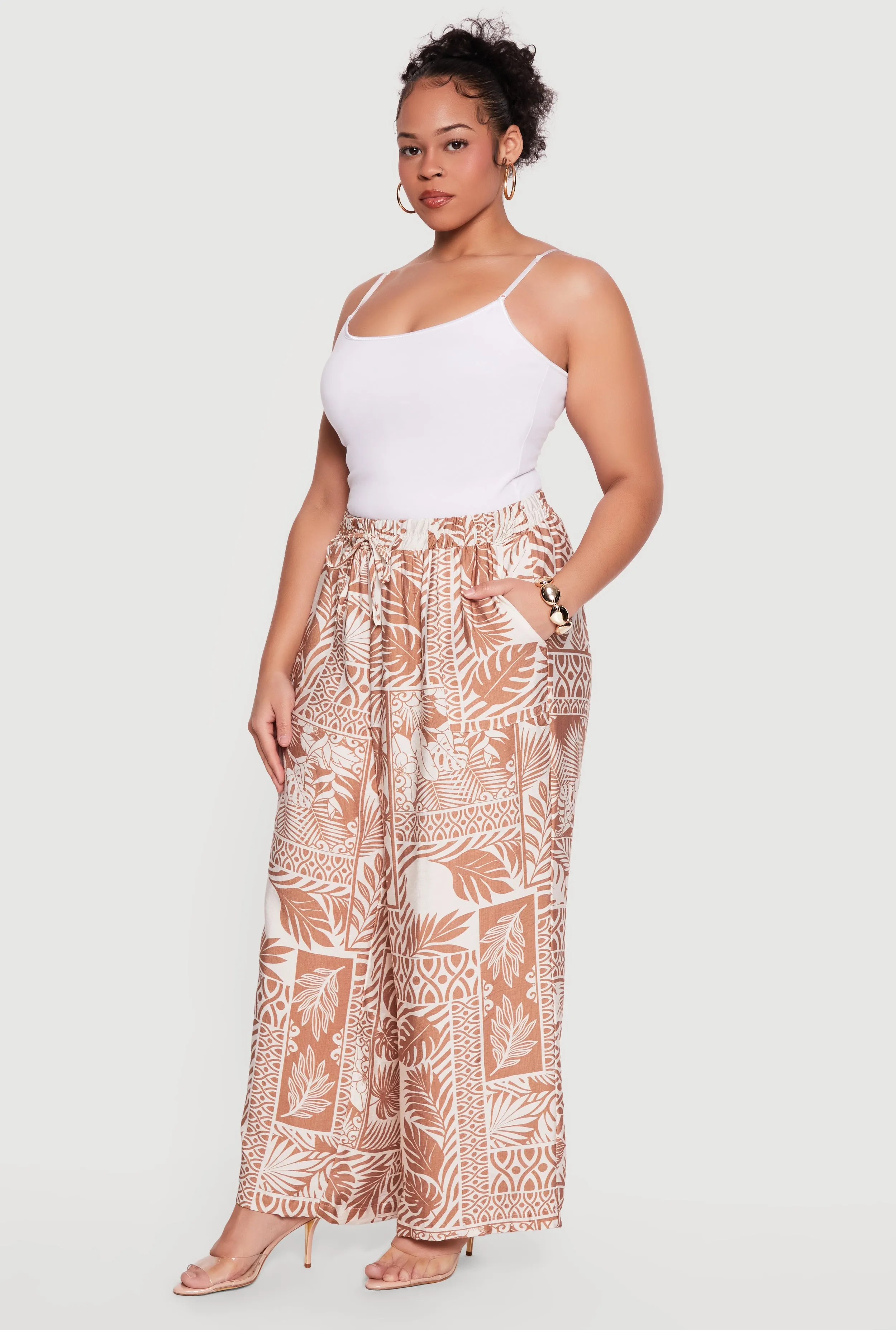 Plus Size Printed Pattern Palazzo Pants sold by Rainbow product image thumbnail 2