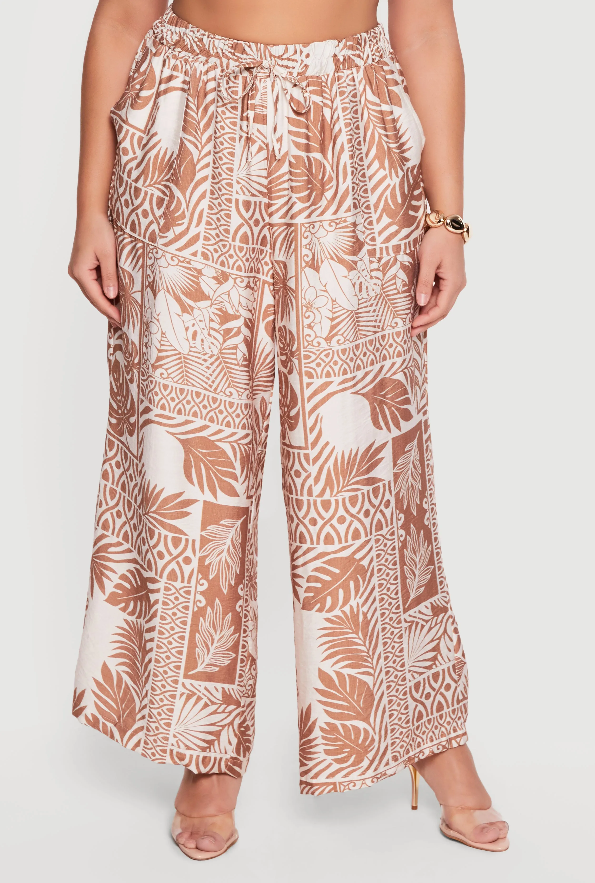 Plus Size Printed Pattern Palazzo Pants sold by Rainbow product image thumbnail 3