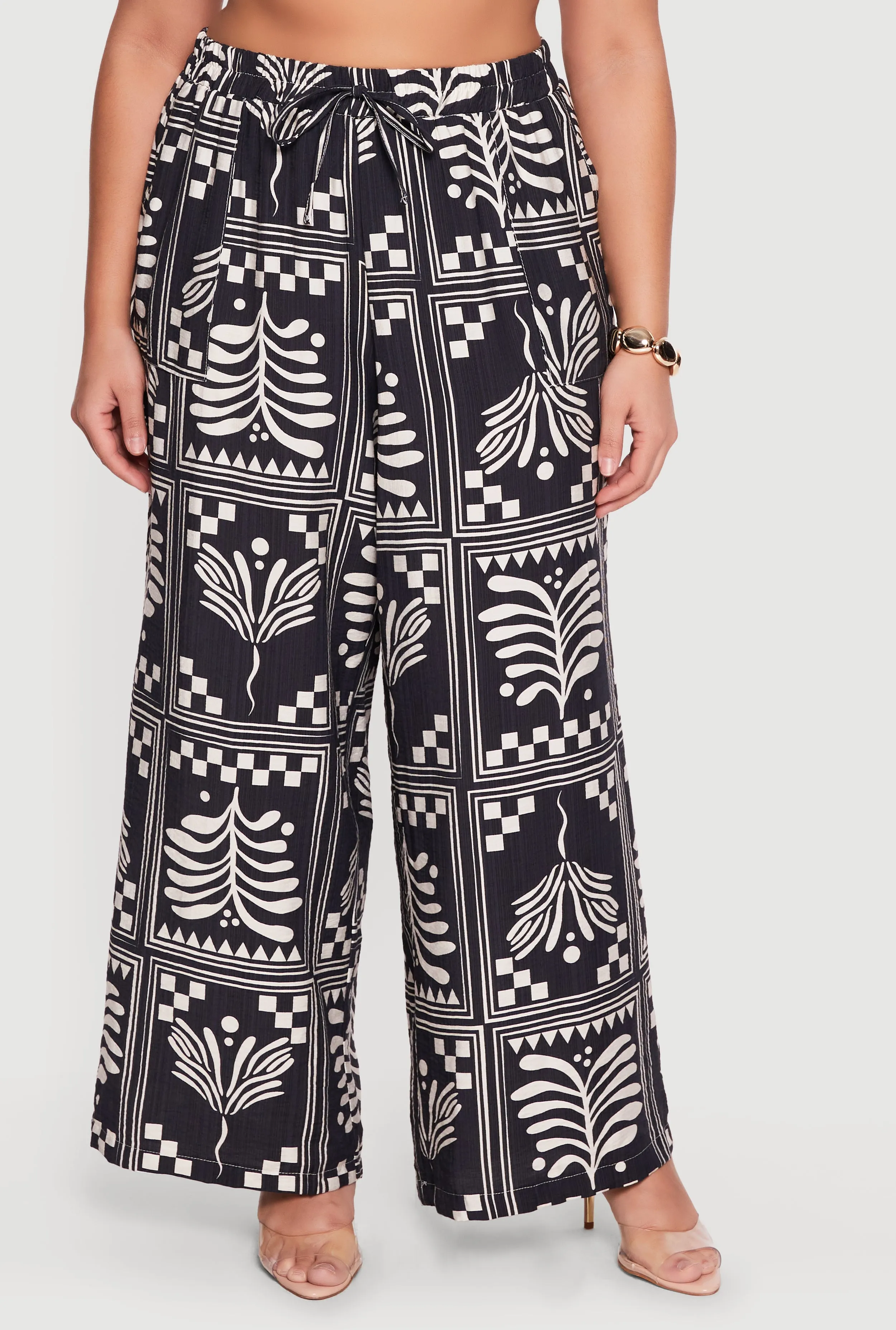 Plus Size Printed Pattern Palazzo Pants sold by Rainbow product image thumbnail 3