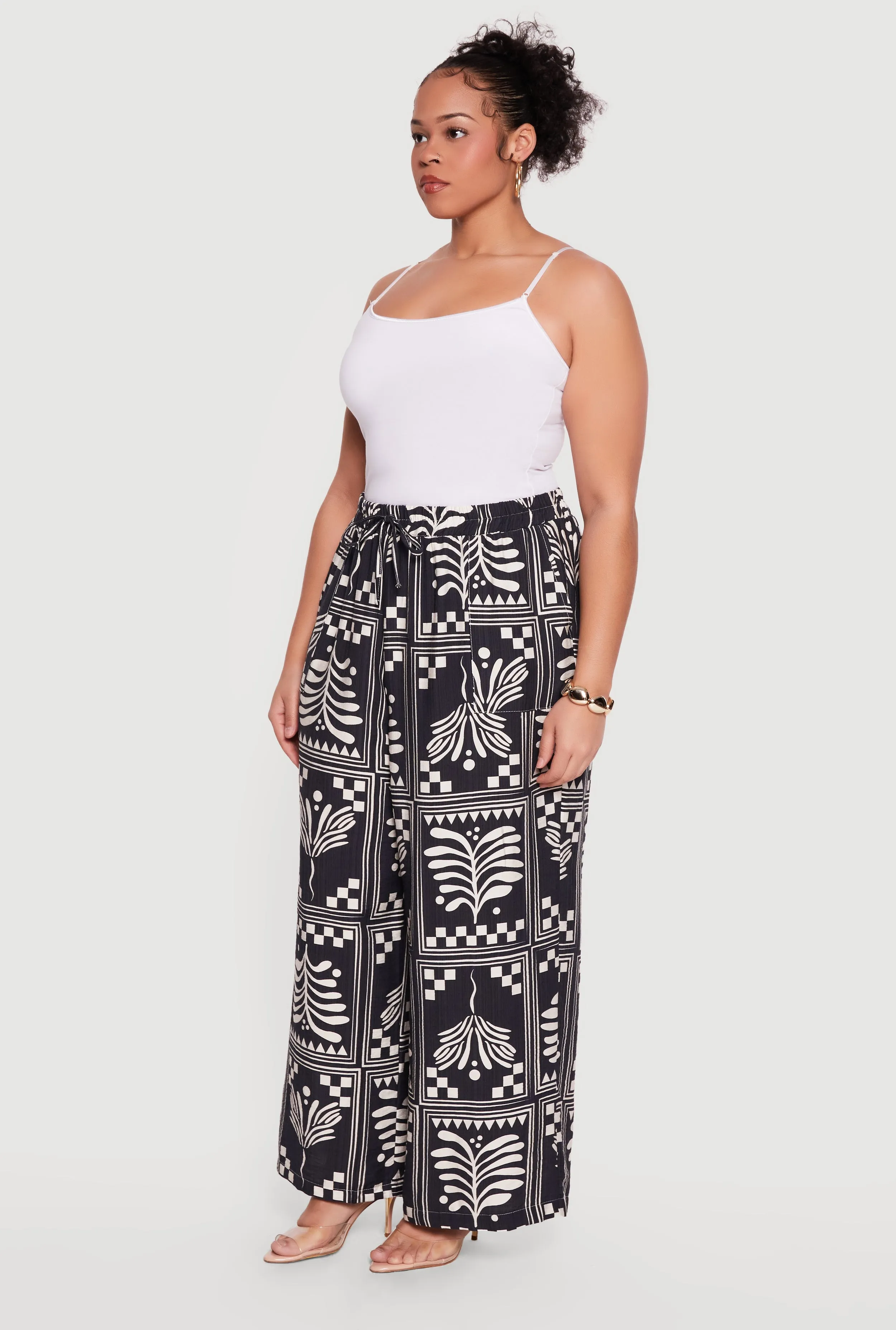 Plus Size Printed Pattern Palazzo Pants sold by Rainbow product image thumbnail 2