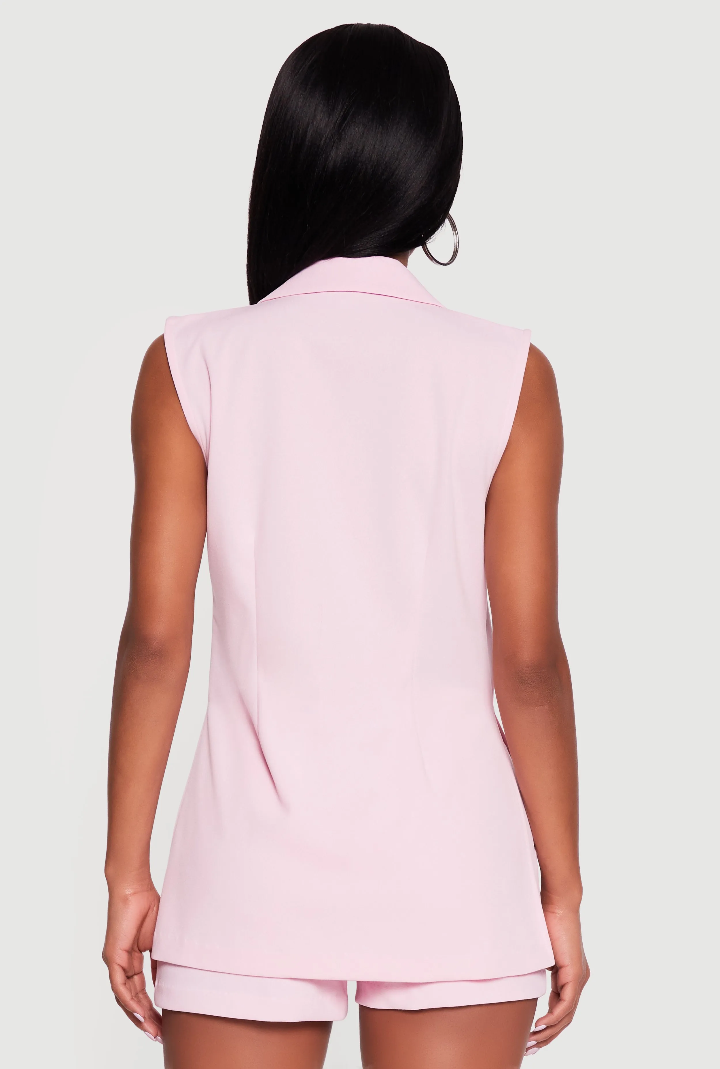 Crepe Knit Side Slit Blazer Vest sold by Rainbow product image thumbnail 5