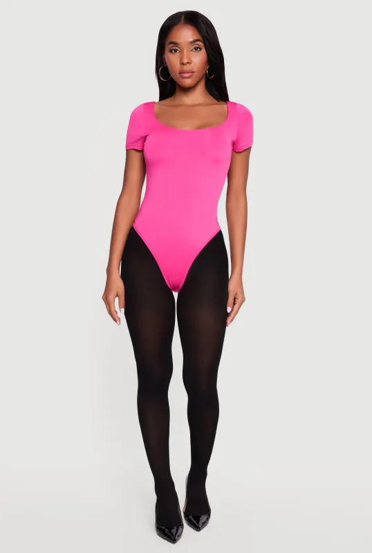 Scoop Neck Short Sleeve Bodysuit made by Daisy