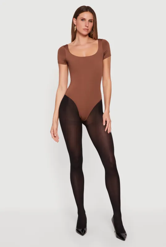 Scoop Neck Short Sleeve Bodysuit made by Daisy