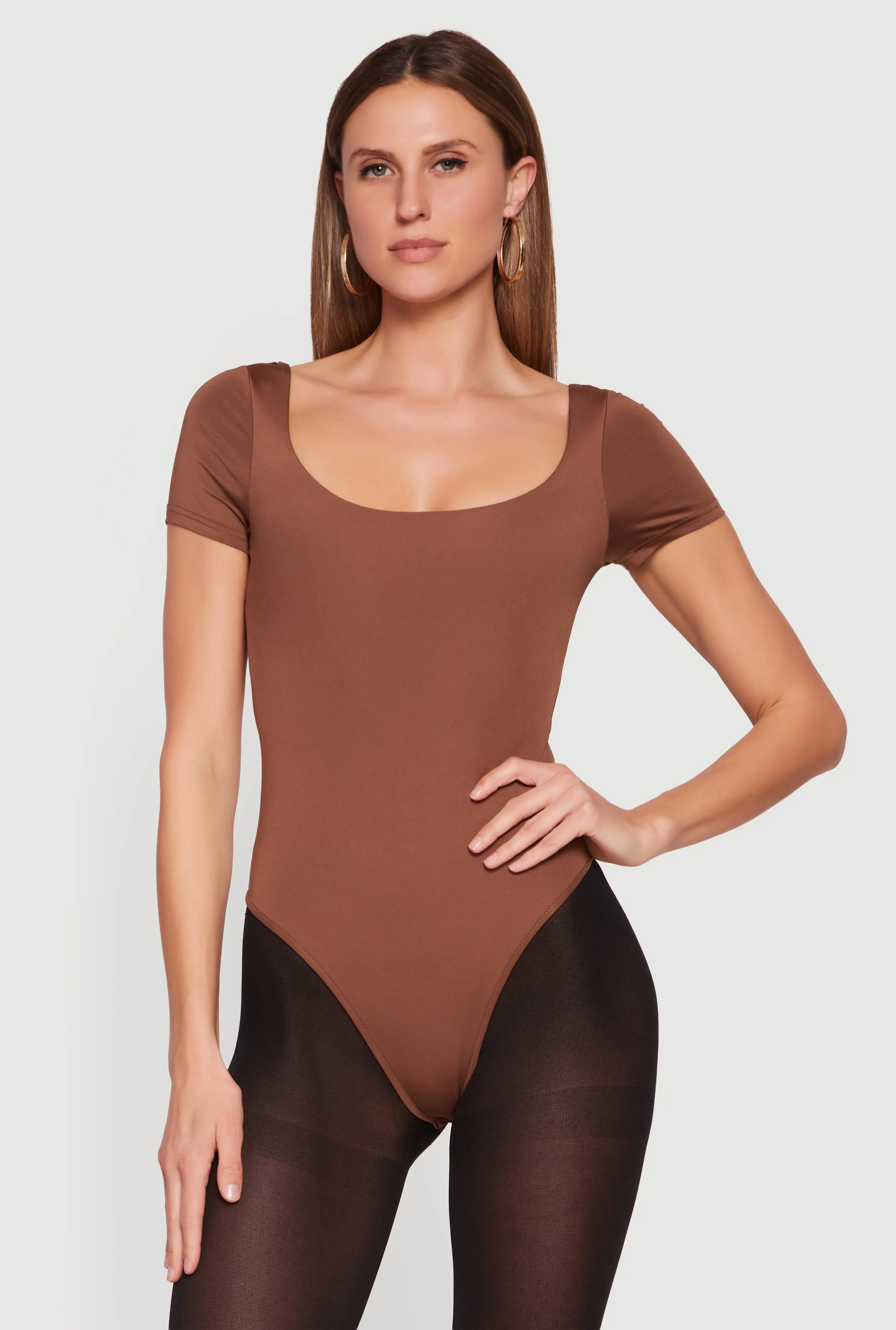 Scoop Neck Short Sleeve Bodysuit sold by Rainbow product image thumbnail 2