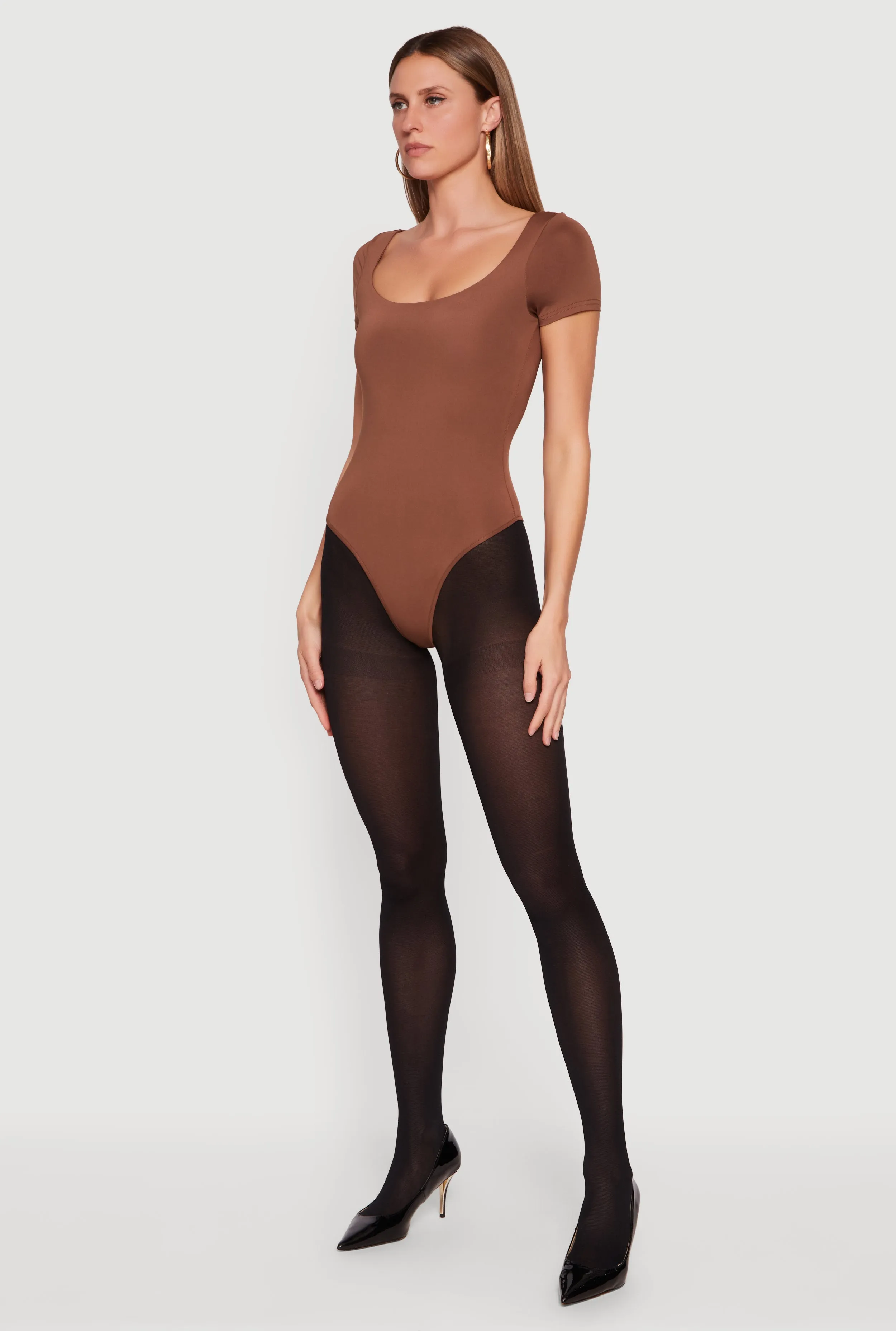 Scoop Neck Short Sleeve Bodysuit sold by Rainbow product image thumbnail 3