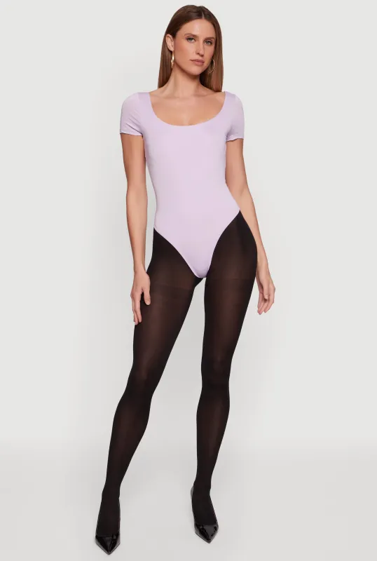 Scoop Neck Short Sleeve Bodysuit made by Daisy