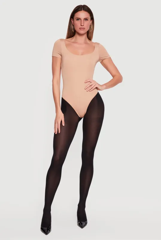 Scoop Neck Short Sleeve Bodysuit made by Daisy