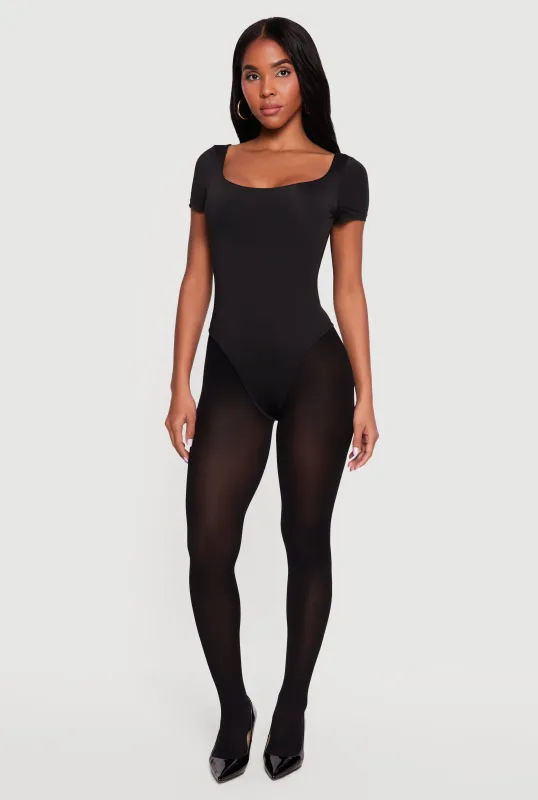 Scoop Neck Short Sleeve Bodysuit made by Daisy