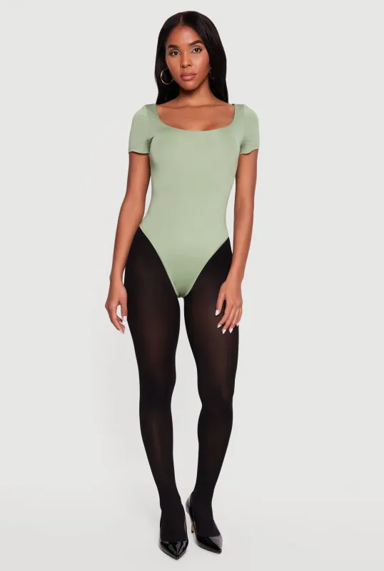 Scoop Neck Short Sleeve Bodysuit made by Daisy