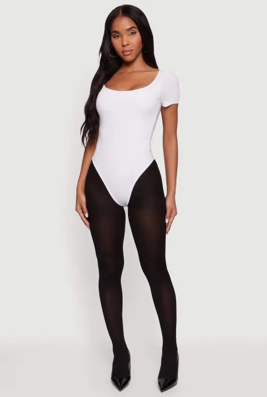 Scoop Neck Short Sleeve Bodysuit made by Daisy