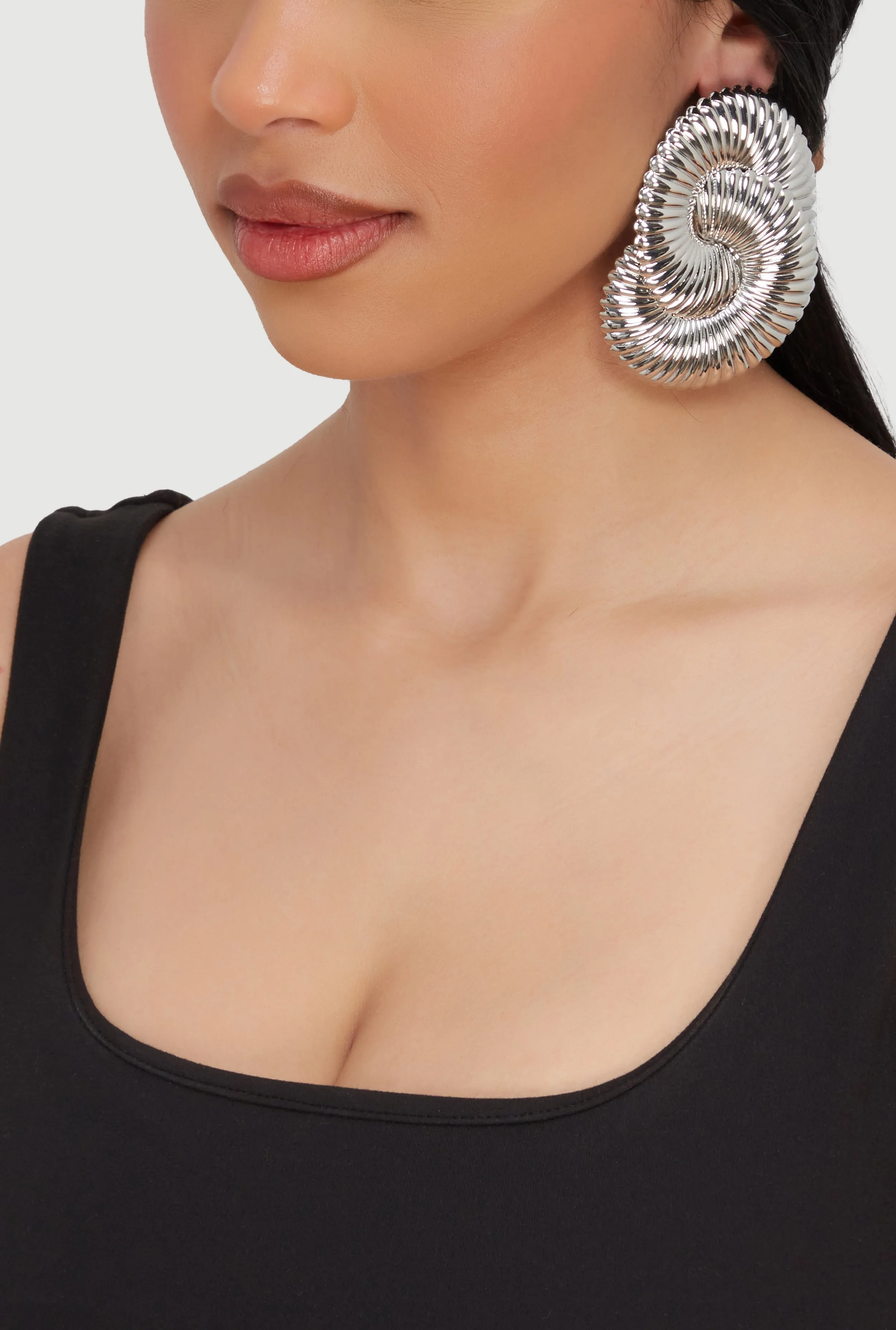 Intertwined Circle Sculptural Drop Earrings sold by Rainbow product image thumbnail 2