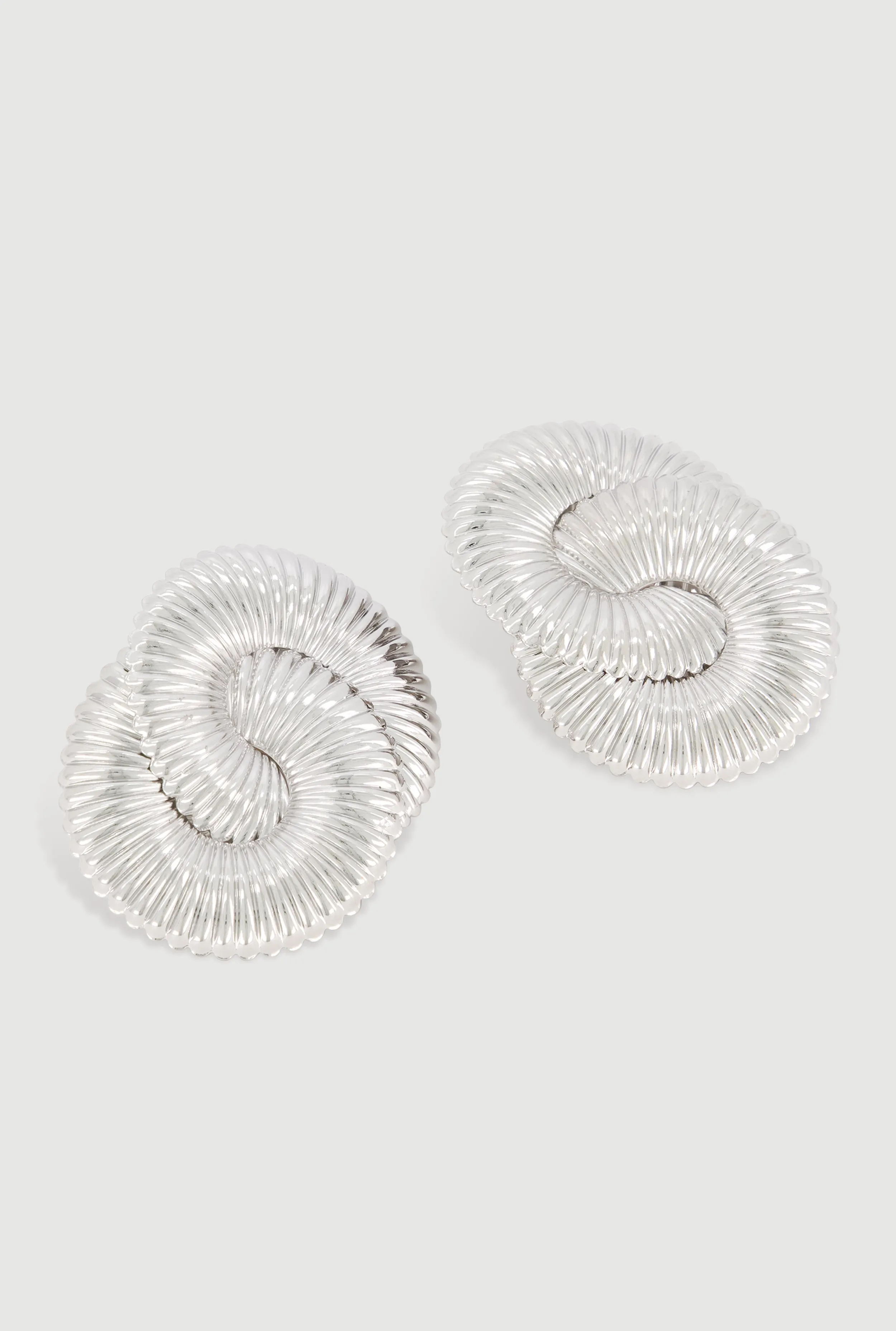 Intertwined Circle Sculptural Drop Earrings sold by Rainbow product image thumbnail 3