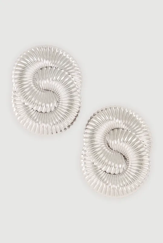 Intertwined Circle Sculptural Drop Earrings made by Rainbow