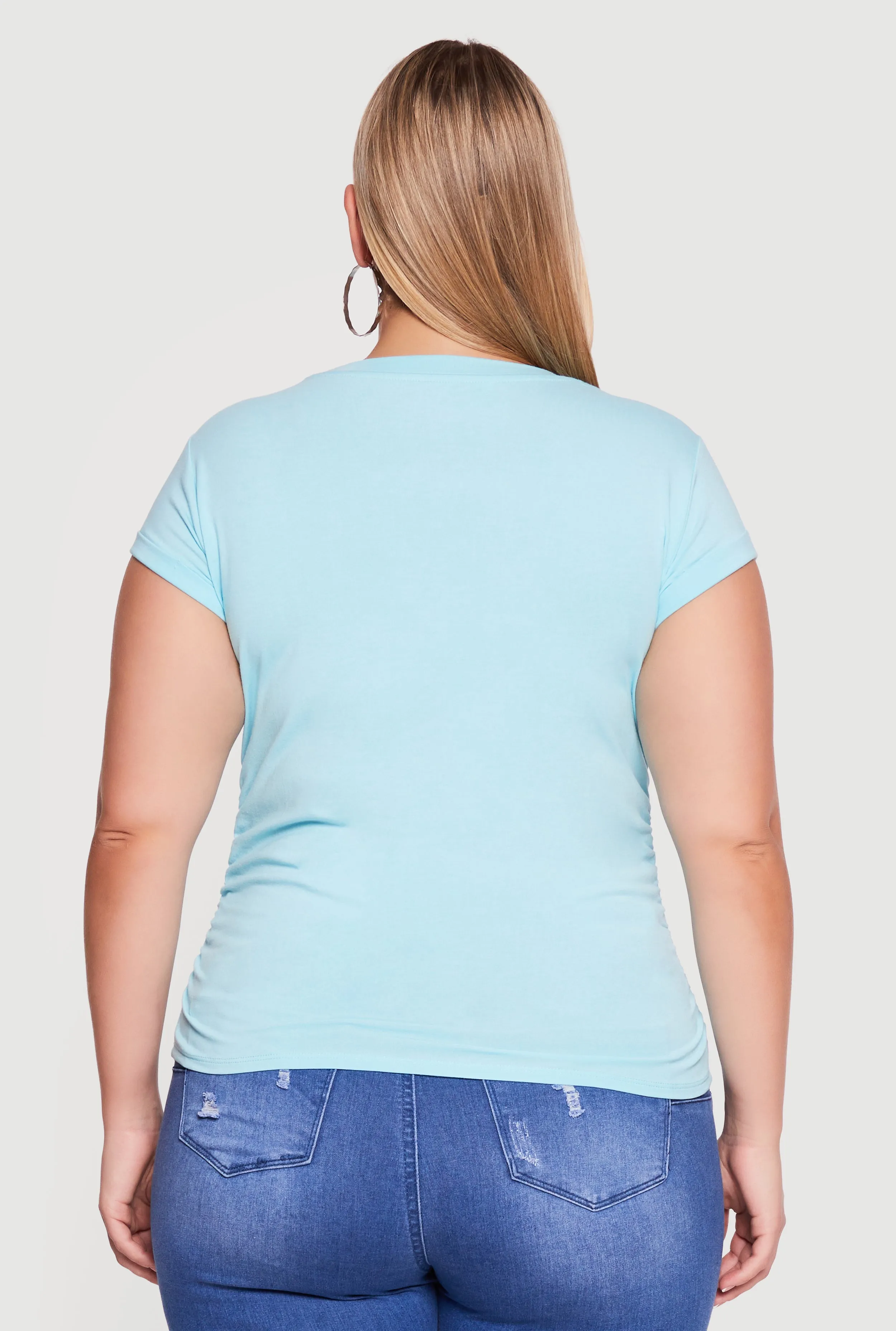 Plus Size Side Ruched Tee sold by Rainbow product image thumbnail 5