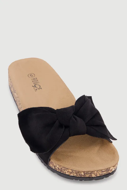 Bow Band Footbed Sandals made by Rainbow