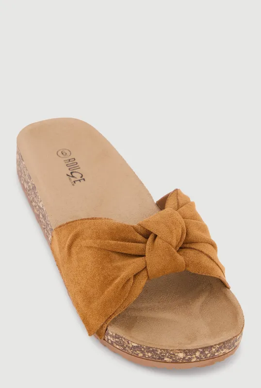 Bow Band Footbed Sandals made by Rainbow