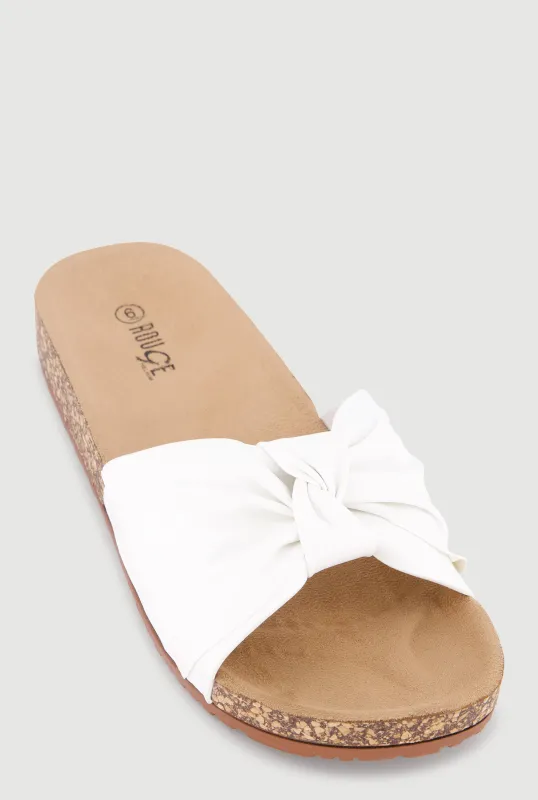 Bow Band Footbed Sandals made by Rainbow