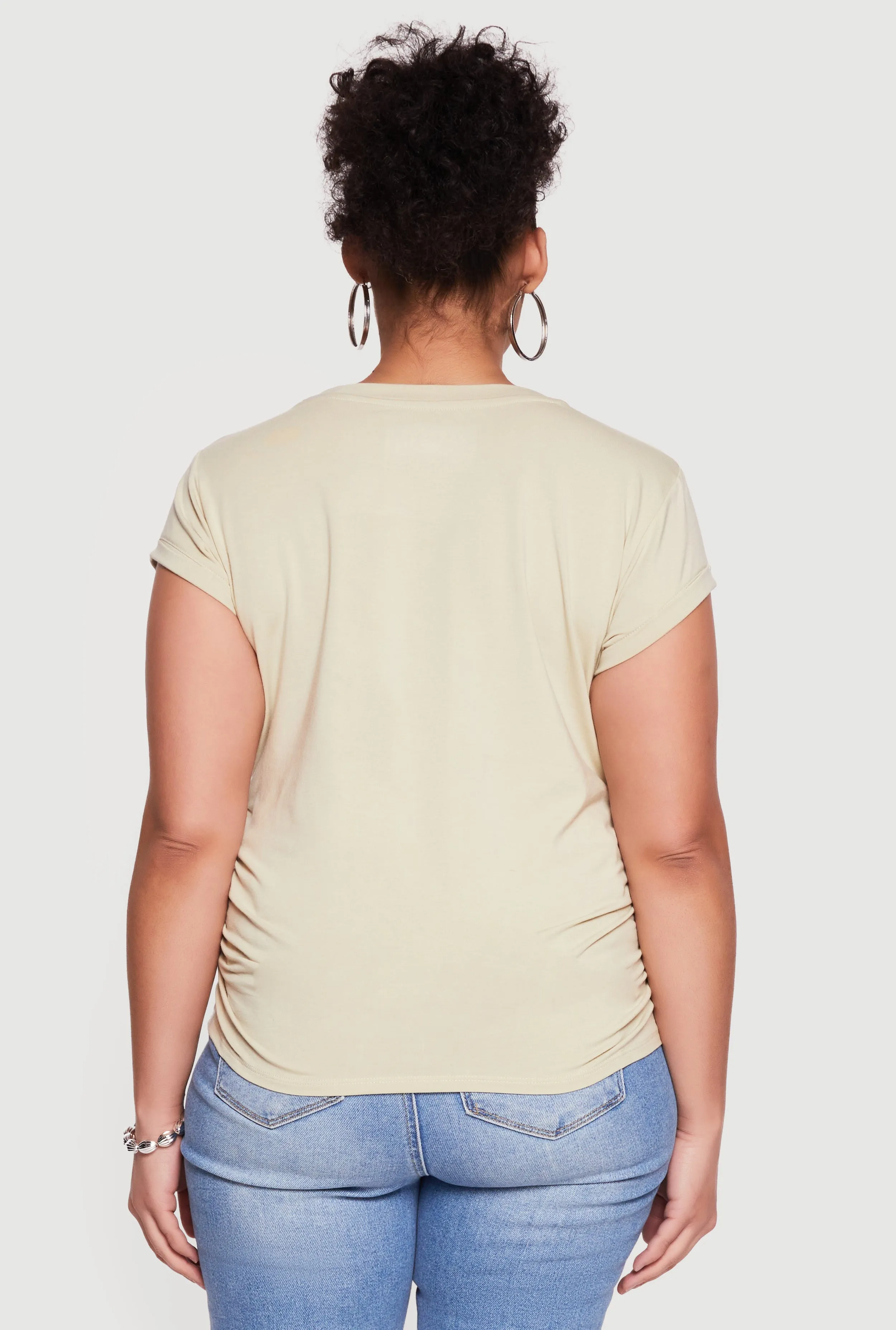 Plus Size Side Ruched Tee sold by Rainbow product image thumbnail 5