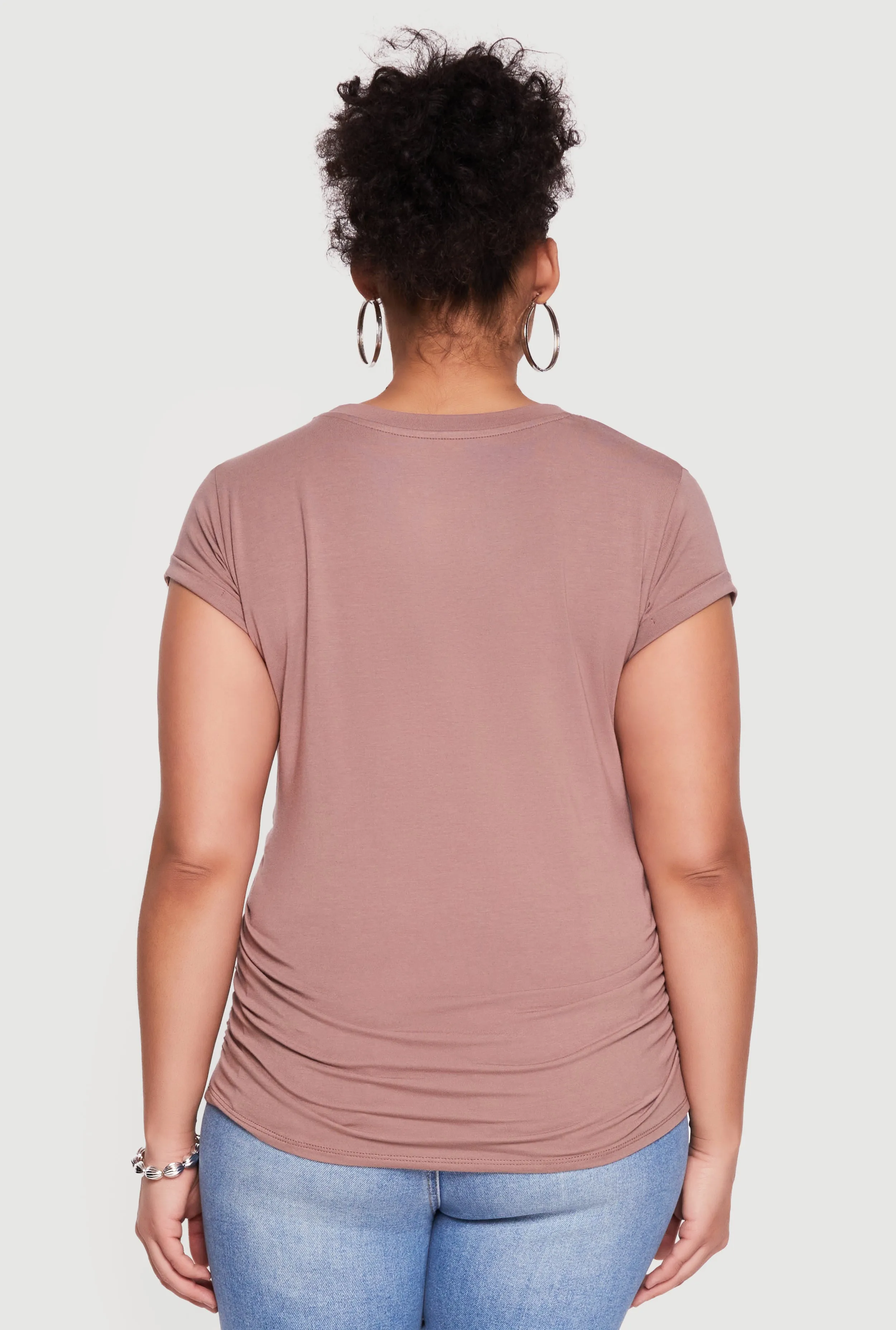 Plus Size Side Ruched Tee sold by Rainbow product image thumbnail 5