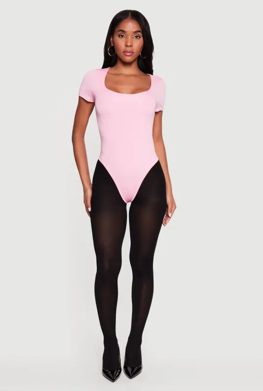 Short Sleeve Scoop Neck Bodysuit made by Daisy