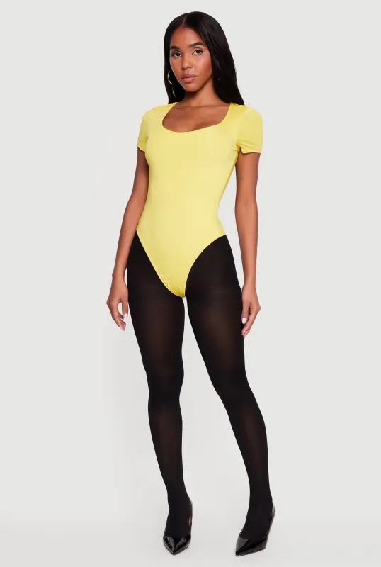 Short Sleeve Scoop Neck Bodysuit made by Daisy