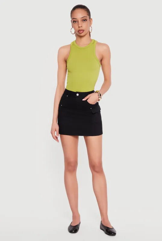 WAX Solid Twill Cargo Skirt made by Rainbow