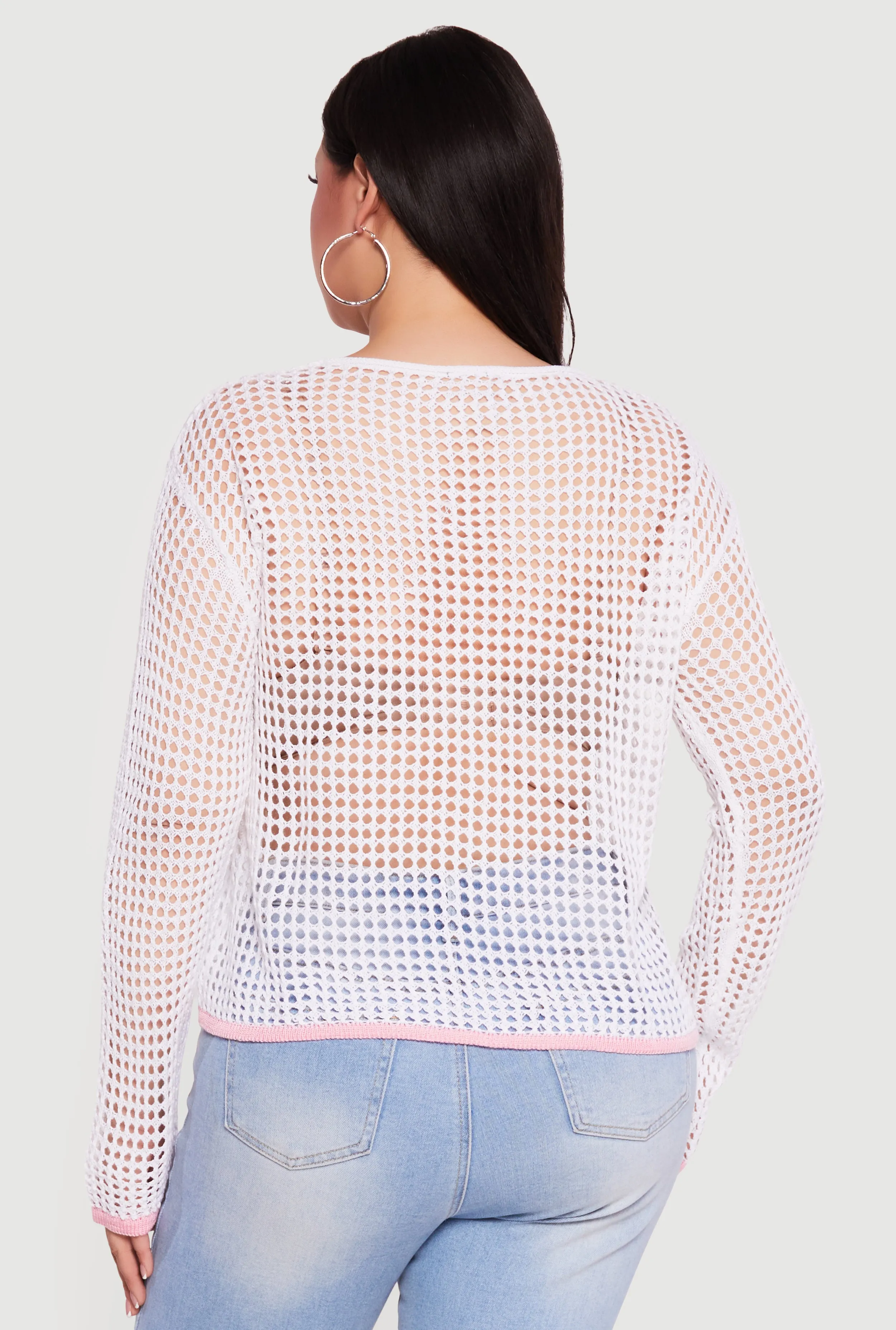 Plus Size 23 Crochet Long Sleeve Top sold by Rainbow product image thumbnail 5