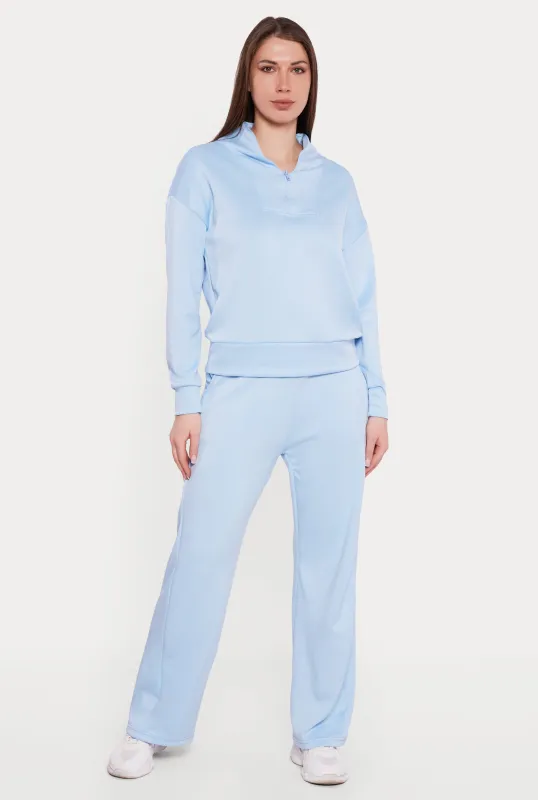 Solid Pull On Straight Leg Sweatpants made by Rainbow