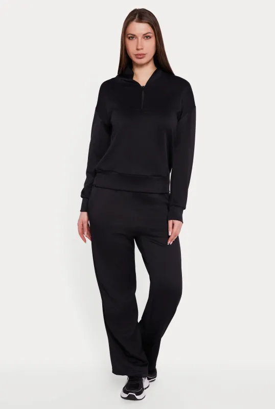 Solid Pull On Straight Leg Sweatpants made by Rainbow