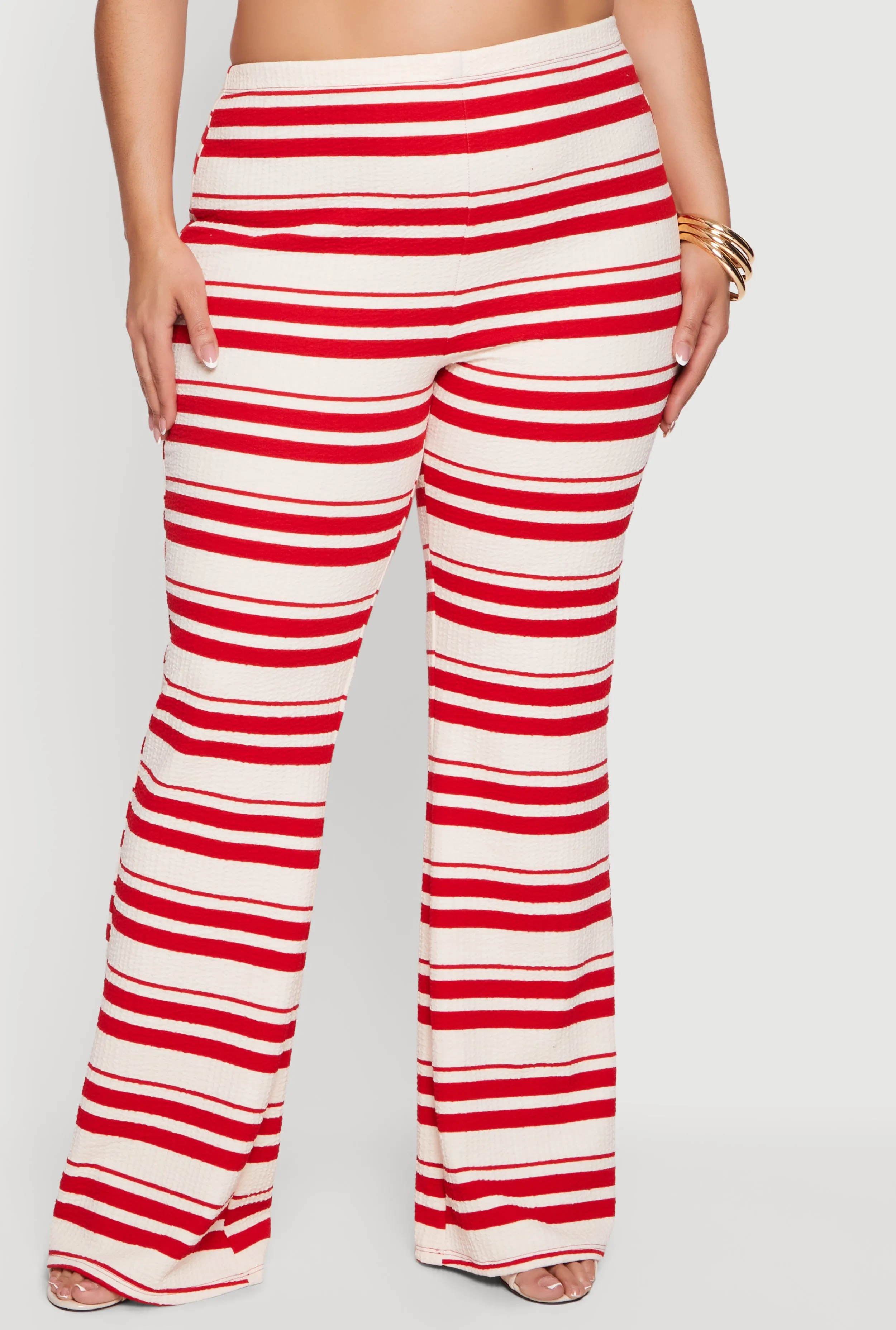 Plus Size Striped High Waisted Pants sold by Rainbow product image thumbnail 3