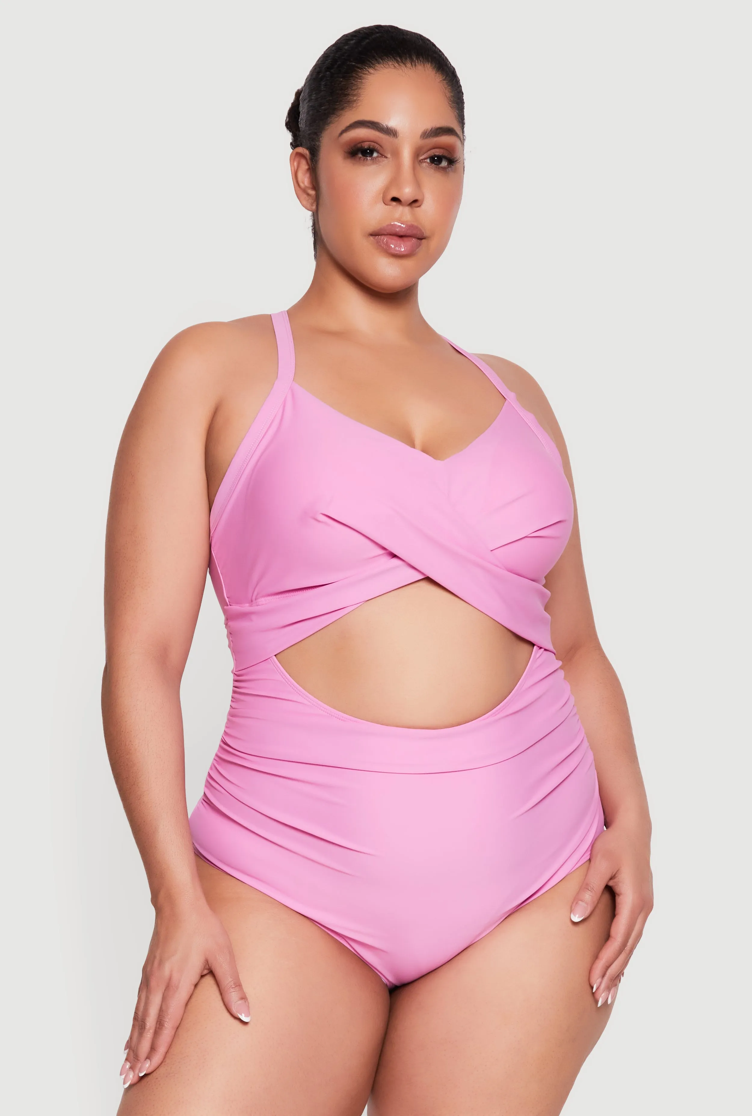 Plus Size Cut Out One Piece Swimsuit sold by Rainbow product image thumbnail 2
